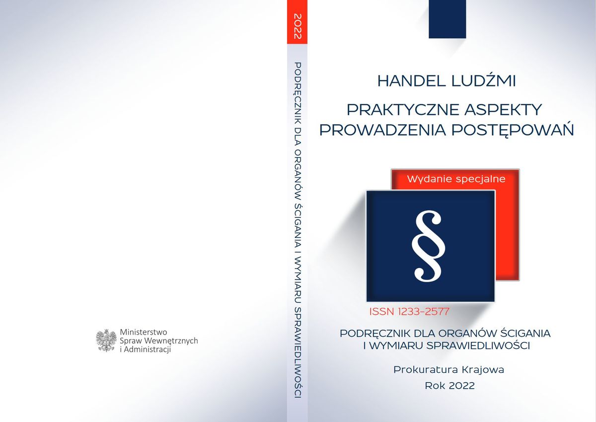 Okładka książaki: Handel ludźmi. Praktyczne aspekty prowadzenia postępowań