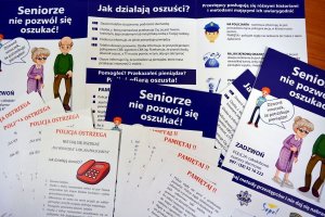 Na zdjęciu ulotki profilaktyczne